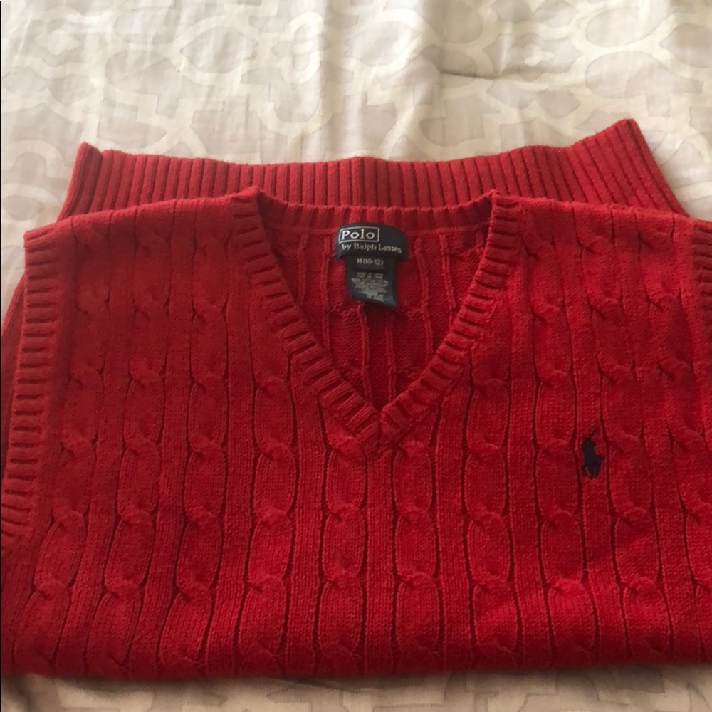 Polo Ralph Lauren red vest boys size M